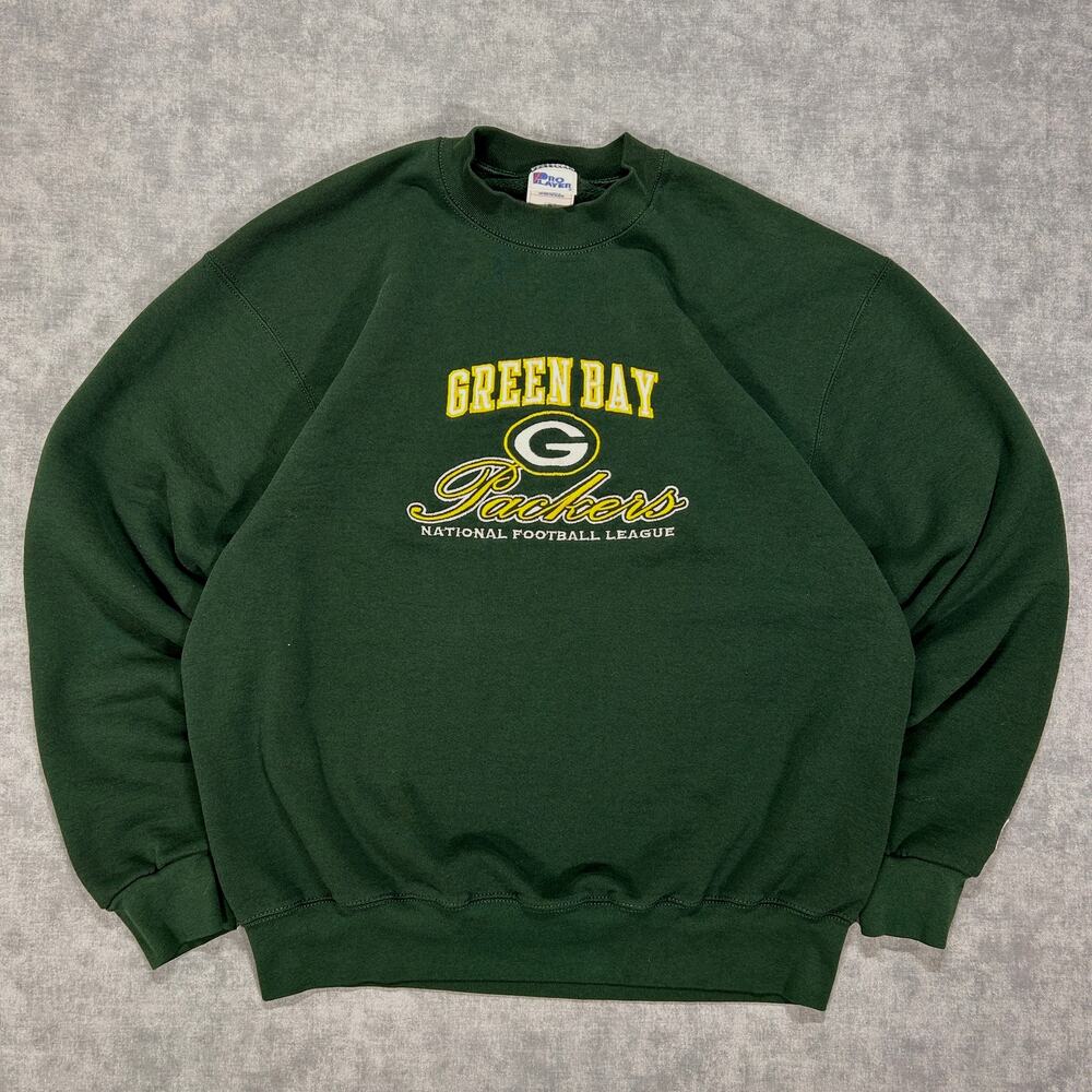 VTG Pro Player Green Bay Packers embroidered athleisure casual sweatshirt mns XL